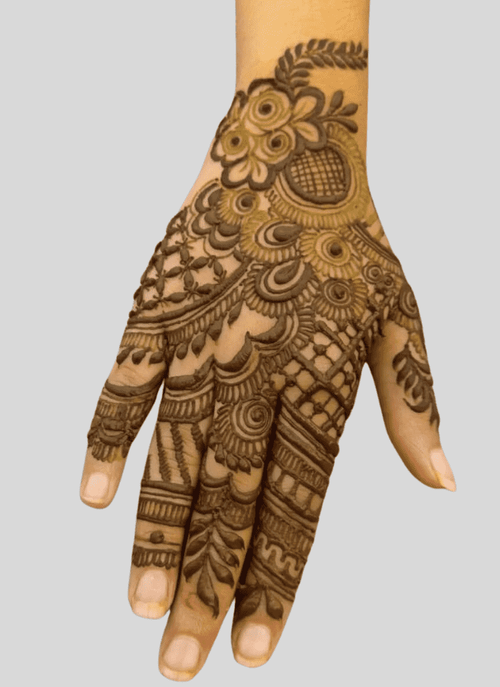 Superb Green Henna Design