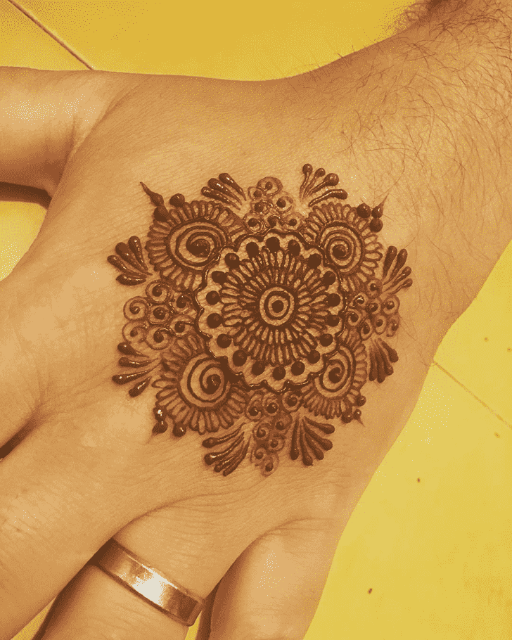 Elegant Groom Henna Design