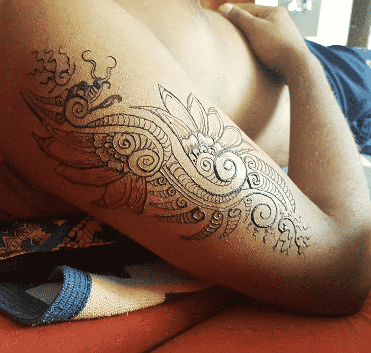 Good Looking Groom Henna Design