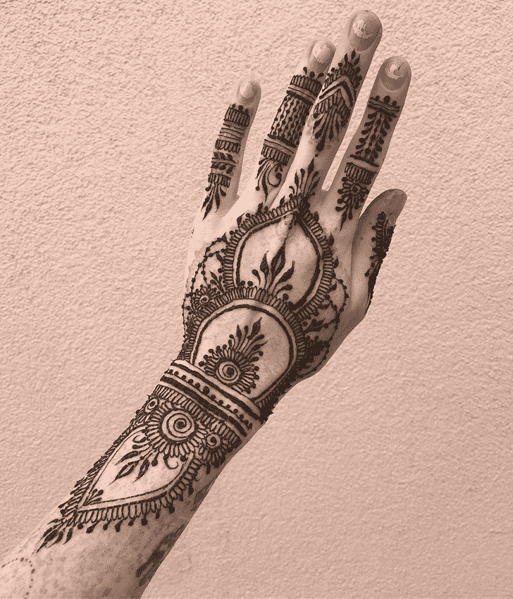 Mesmeric Groom Henna Design