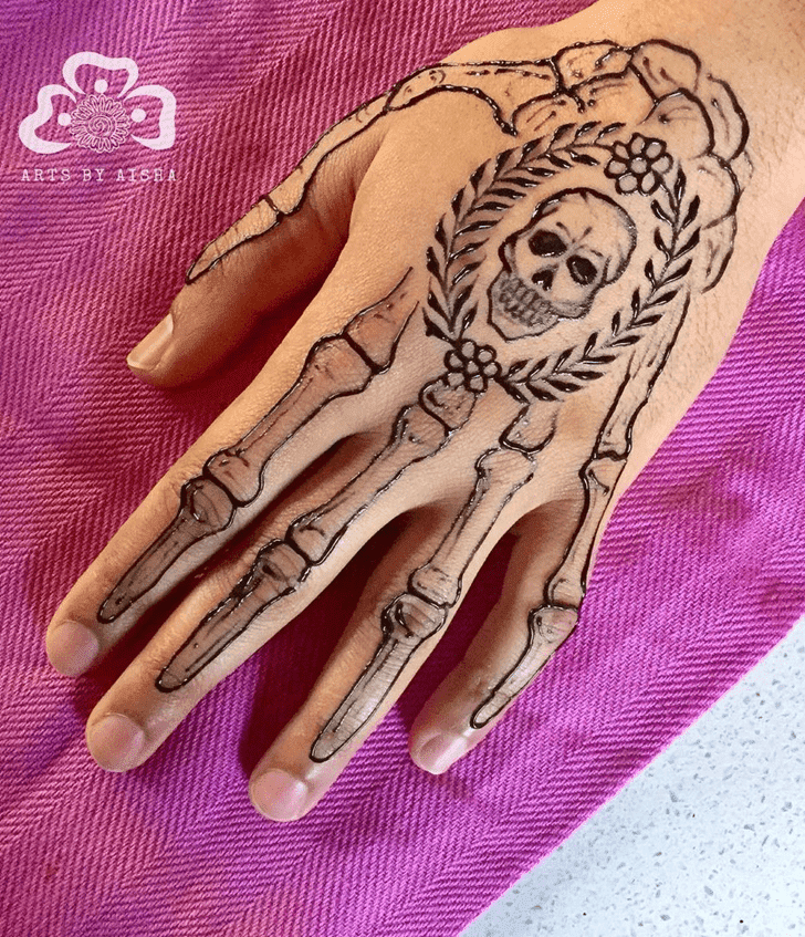 Angelic Halloween Henna Design