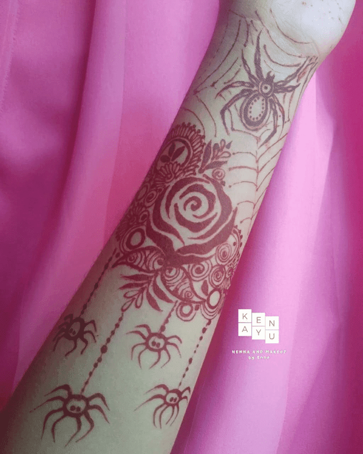 Delicate Halloween Henna Design