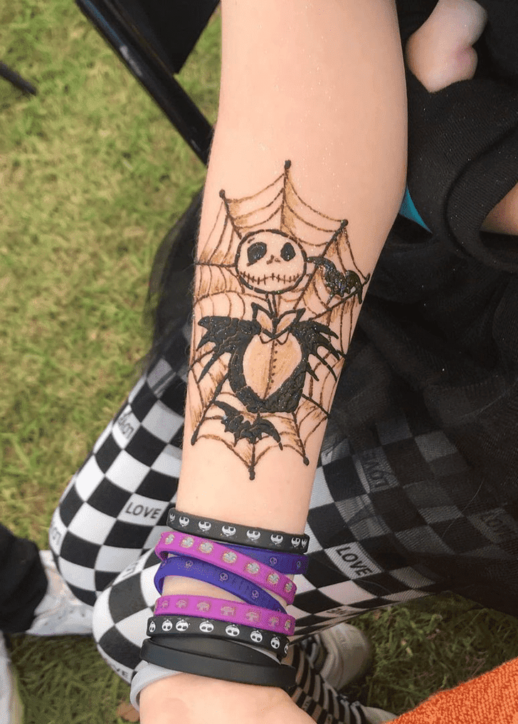 Pleasing Halloween Henna Design