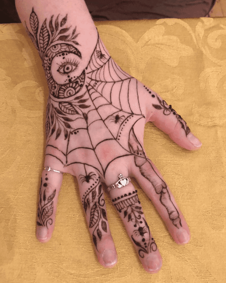 Refined Halloween Henna Design