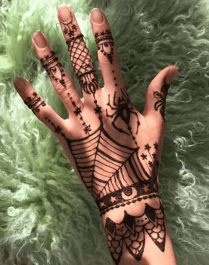 Superb Halloween Henna Design