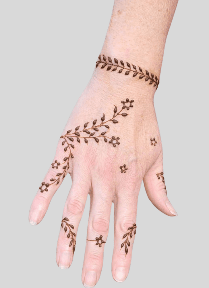 Angelic Hand Finger Mehndi Design