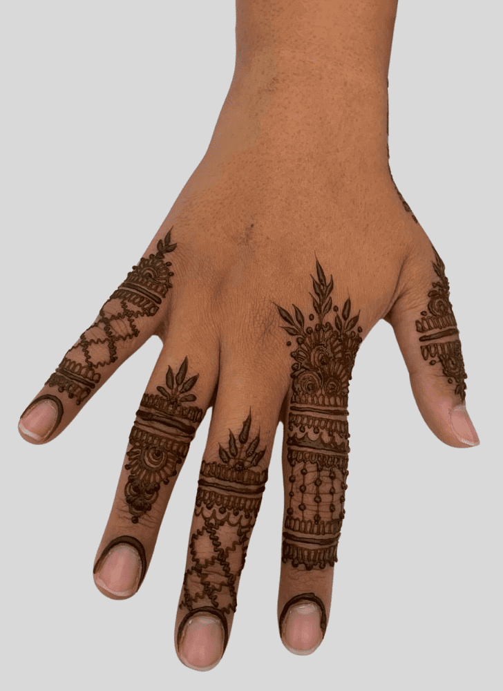 Captivating Hand Finger Mehndi Design