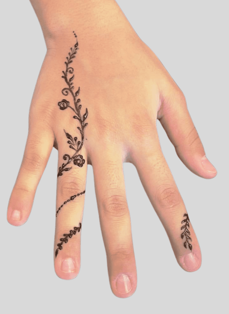 Classy Hand Finger Mehndi Design