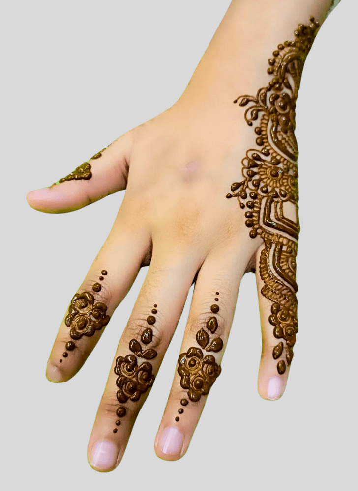 Comely Hand Finger Mehndi Design