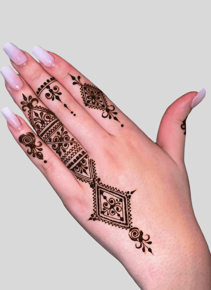 Dazzling Hand Finger Mehndi Design