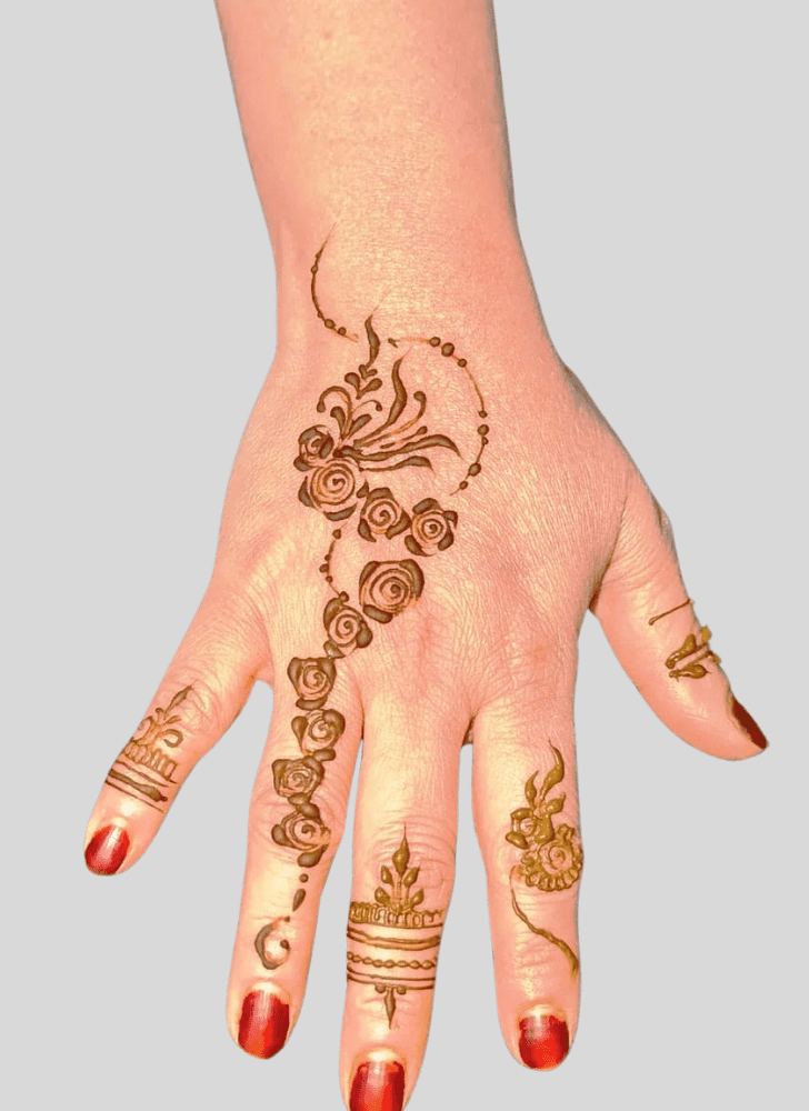 Delightful Hand Finger Mehndi Design