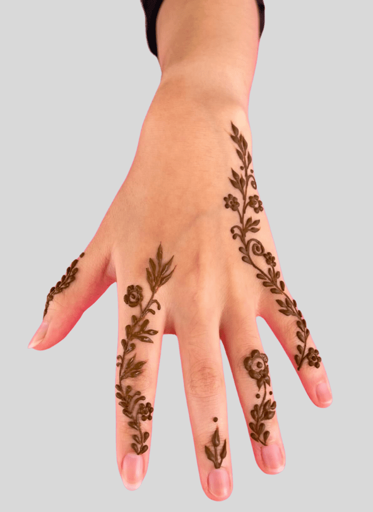 Exquisite Hand Finger Mehndi Design