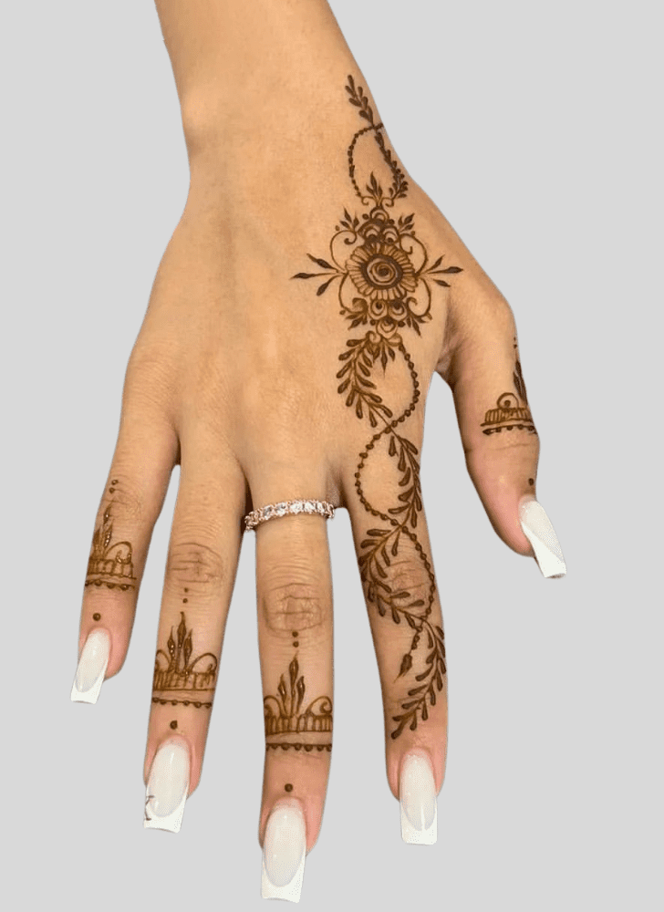 Grand Hand Finger Mehndi Design