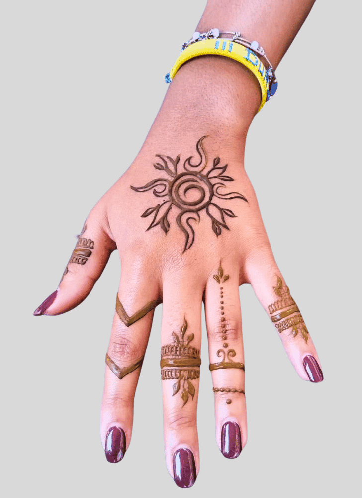 Mesmeric Hand Finger Mehndi Design