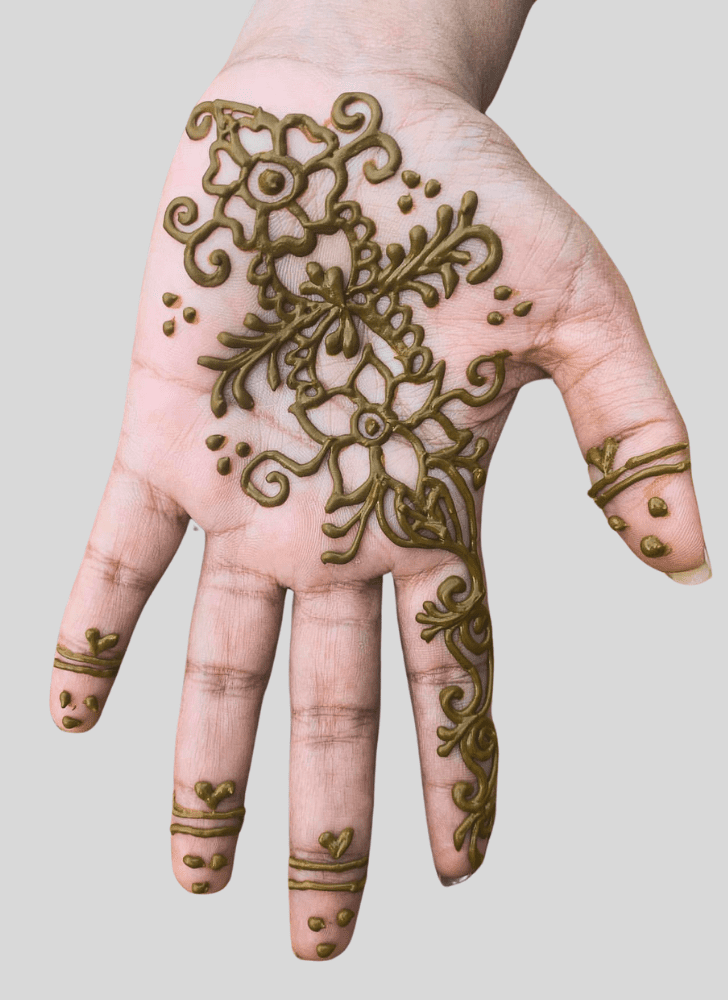 Elegant Hard Henna Design