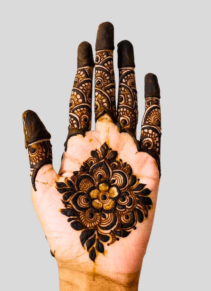 Graceful Hard Henna Design