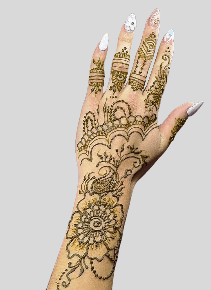 Pleasing Hard Henna Design