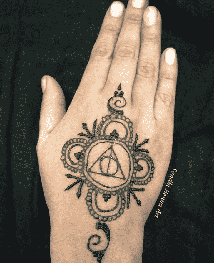 Graceful Harry Potter Henna Design