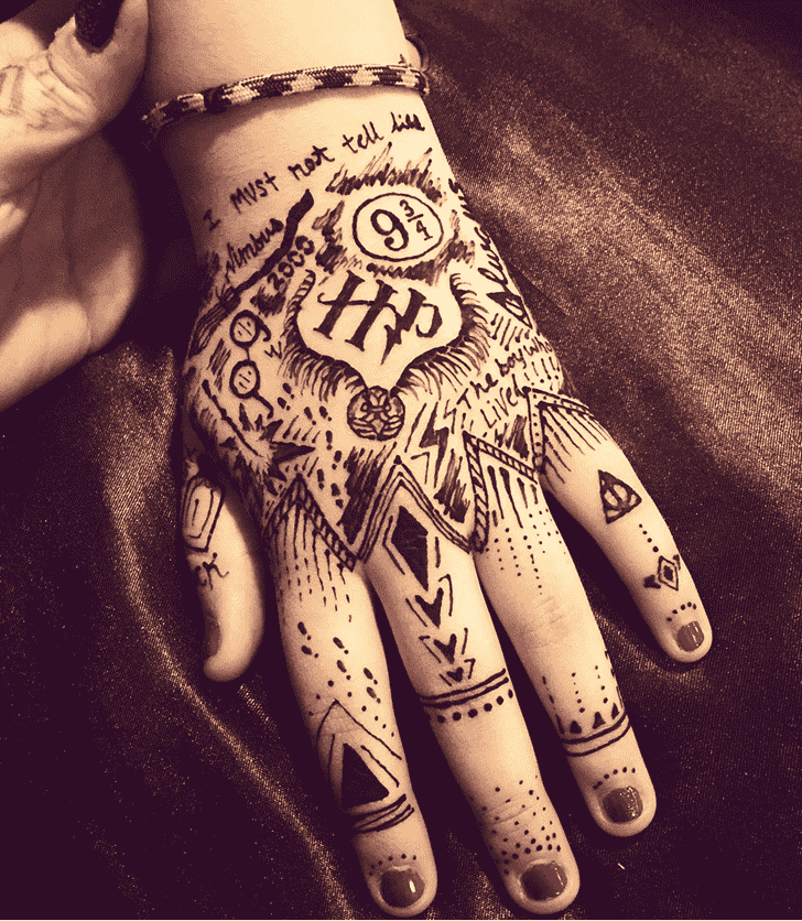 Mesmeric Harry Potter Henna Design