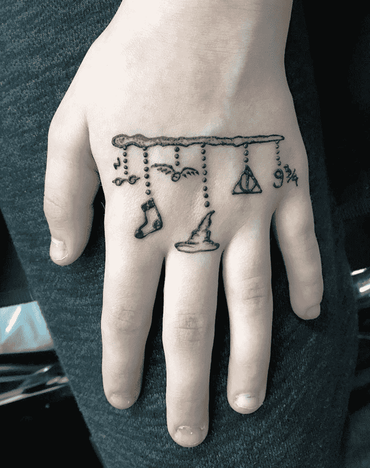 Refined Harry Potter Henna Design