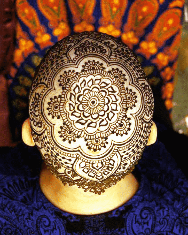 Cute Head Henna design