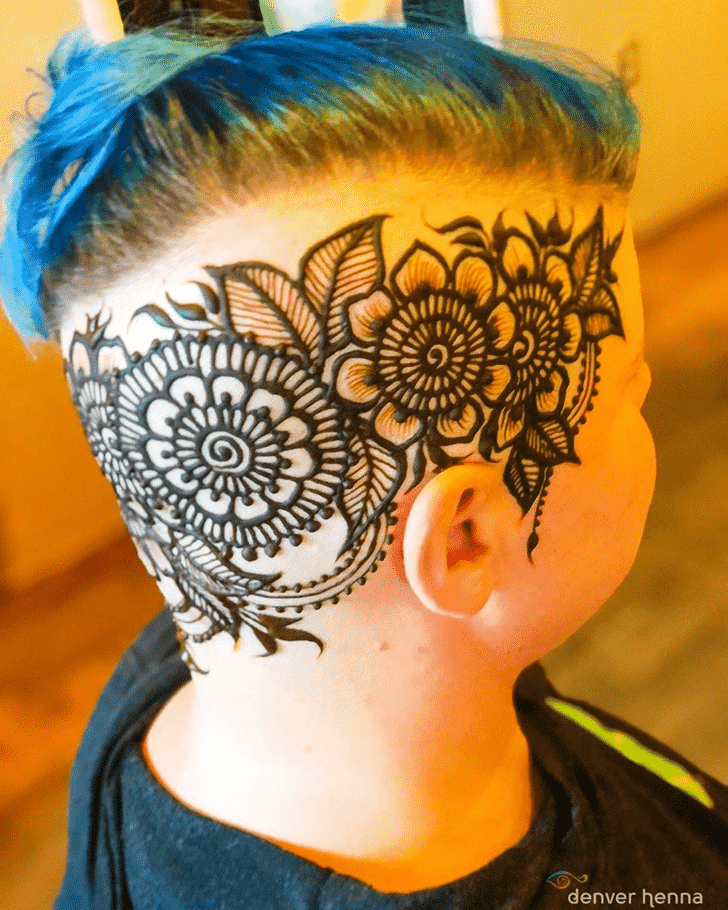 Divine Head Henna design