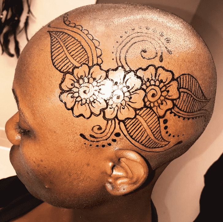 Lovely Head Mehndi design