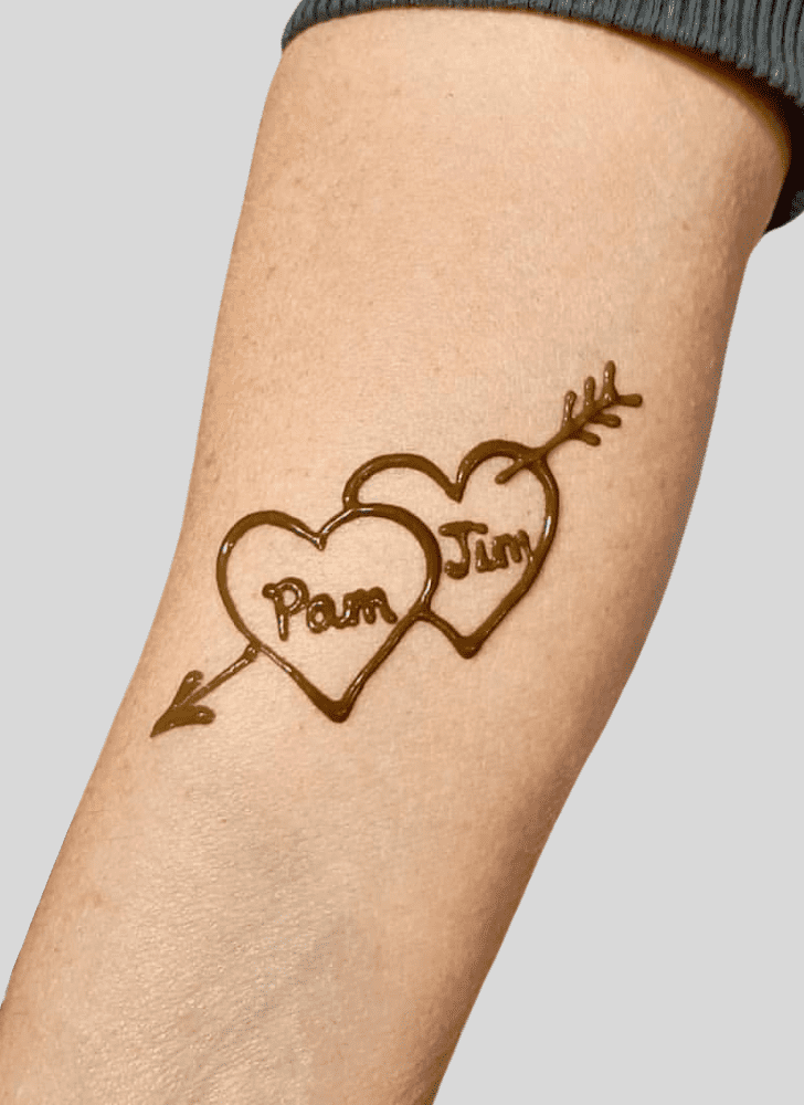 Adorable Heart Henna Design