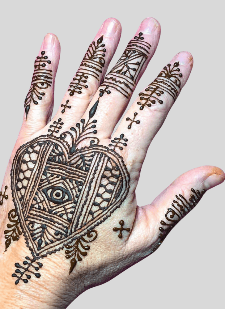 Alluring Heart Henna Design