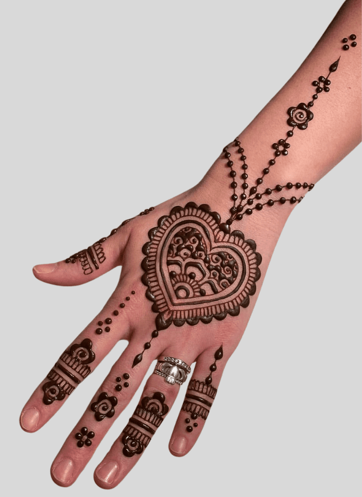 Angelic Heart Henna Design