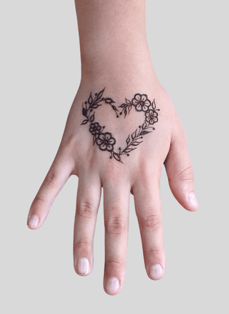 Appealing Heart Henna Design