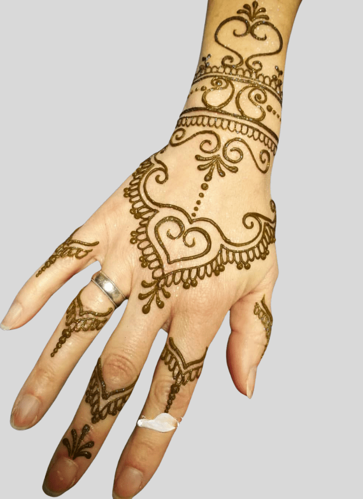 Beauteous Heart Henna Design