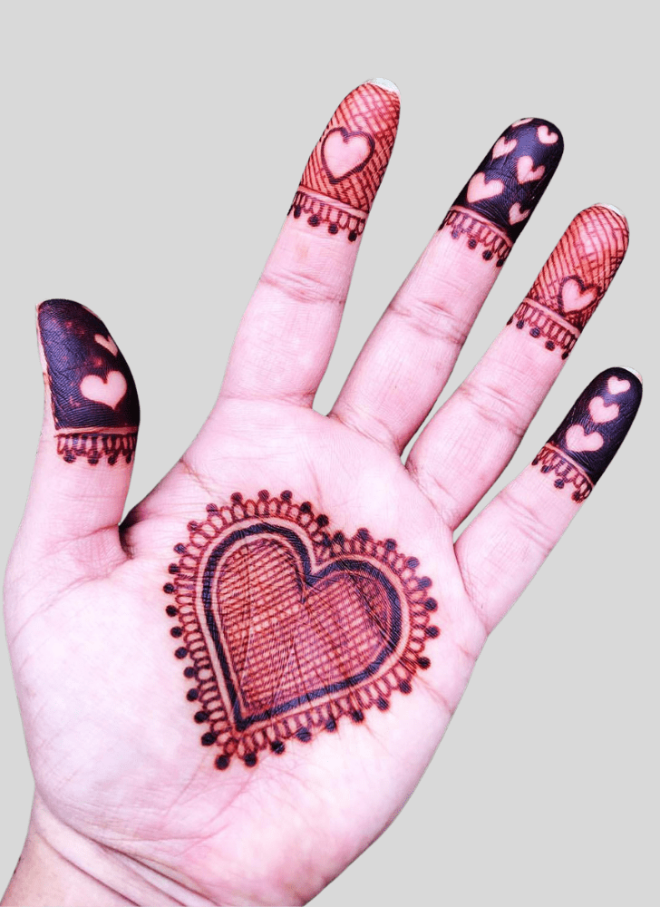 Bewitching Heart Henna Design