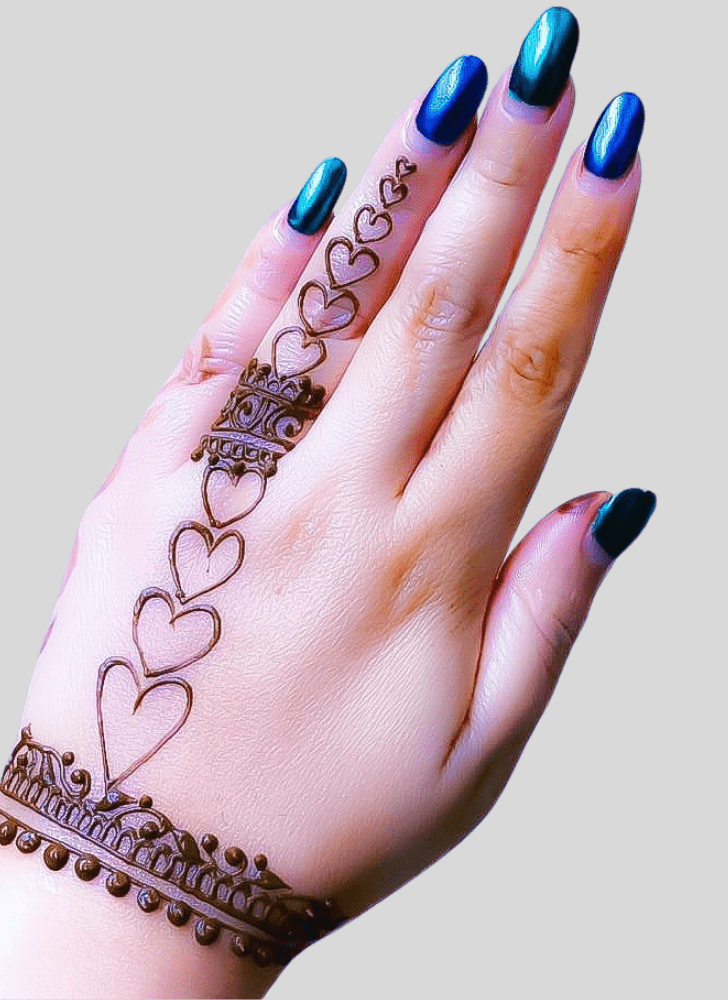 Captivating Heart Henna Design