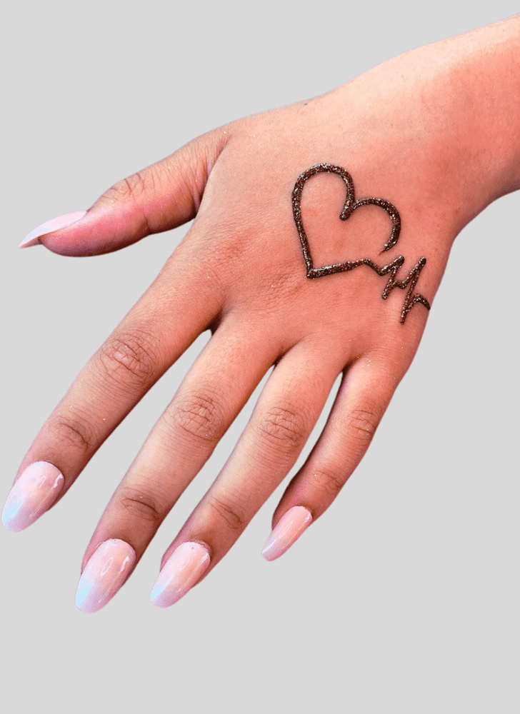 Comely Heart Henna Design