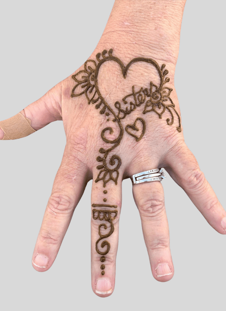 Heart Heart Henna Design