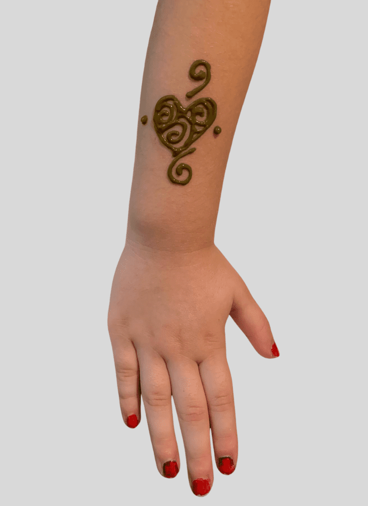 Delightful Heart Henna Design