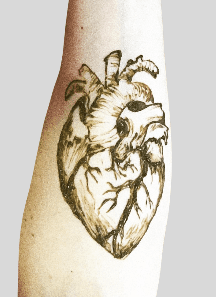 Enticing Heart Henna Design