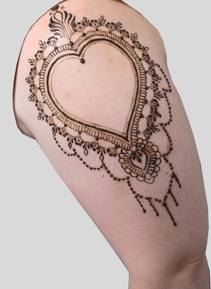 Fair Heart Henna Design