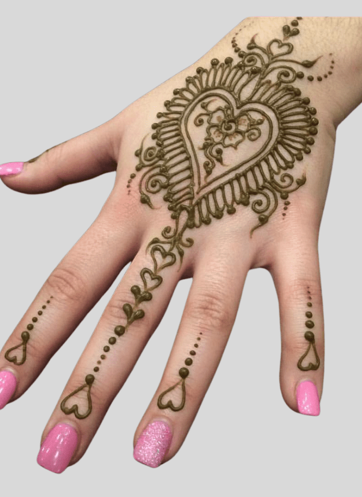 Graceful Heart Henna Design