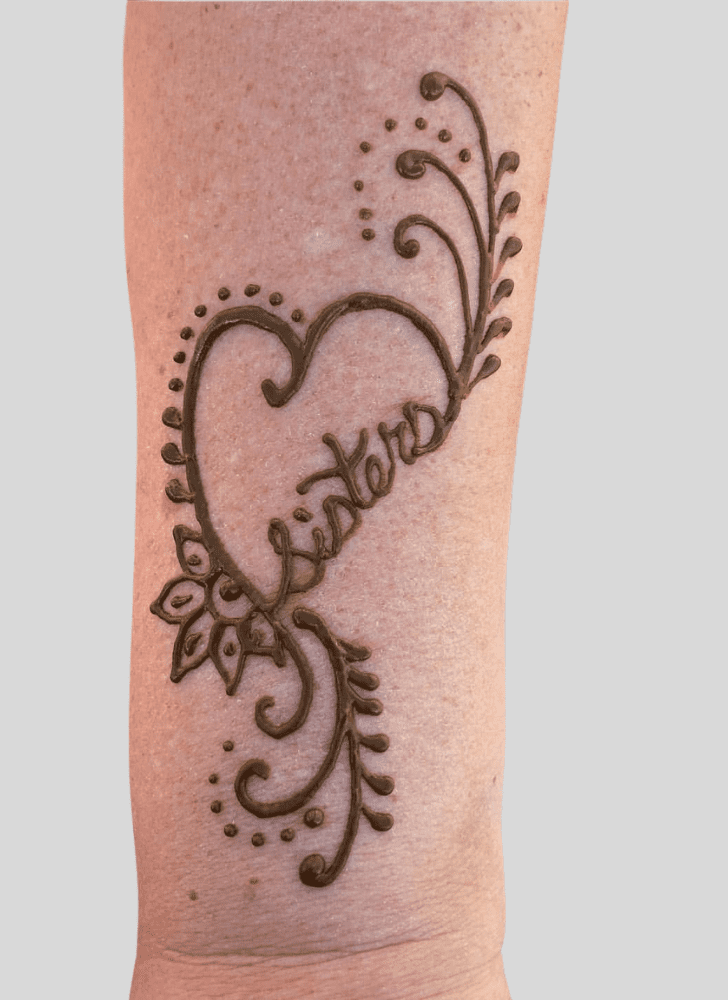 Awesome Heart Henna Design