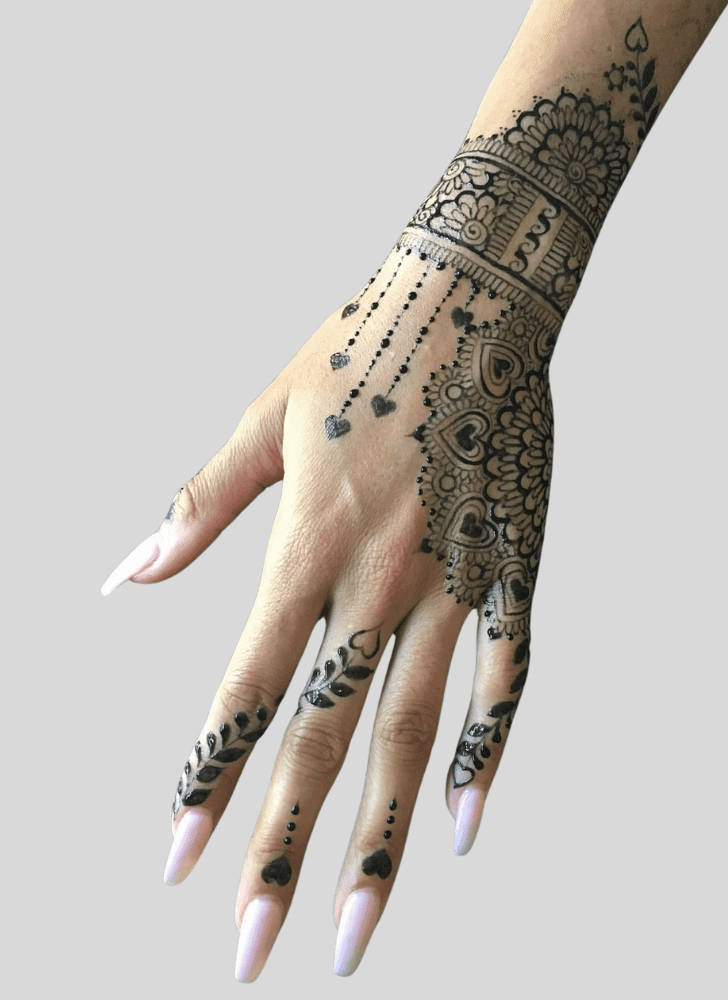 Lovely Heart Mehndi Design