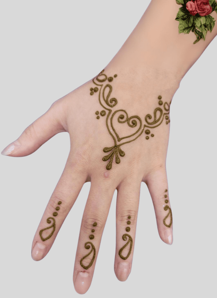 Marvelous Heart Henna Design