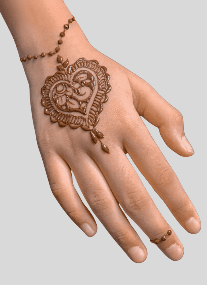 Nice Heart Henna Design