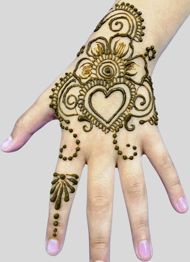 Shapely Heart Henna Design