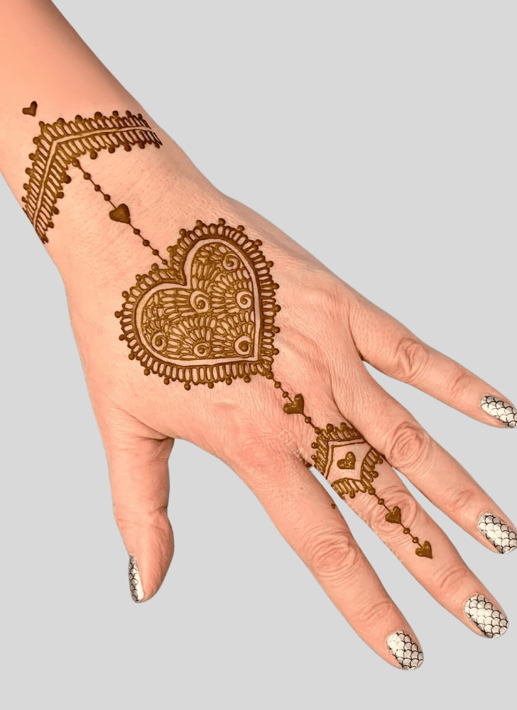 Slightly Heart Henna Design