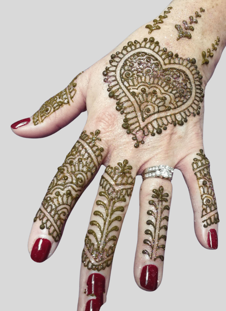 Wonderful Heart Mehndi Design