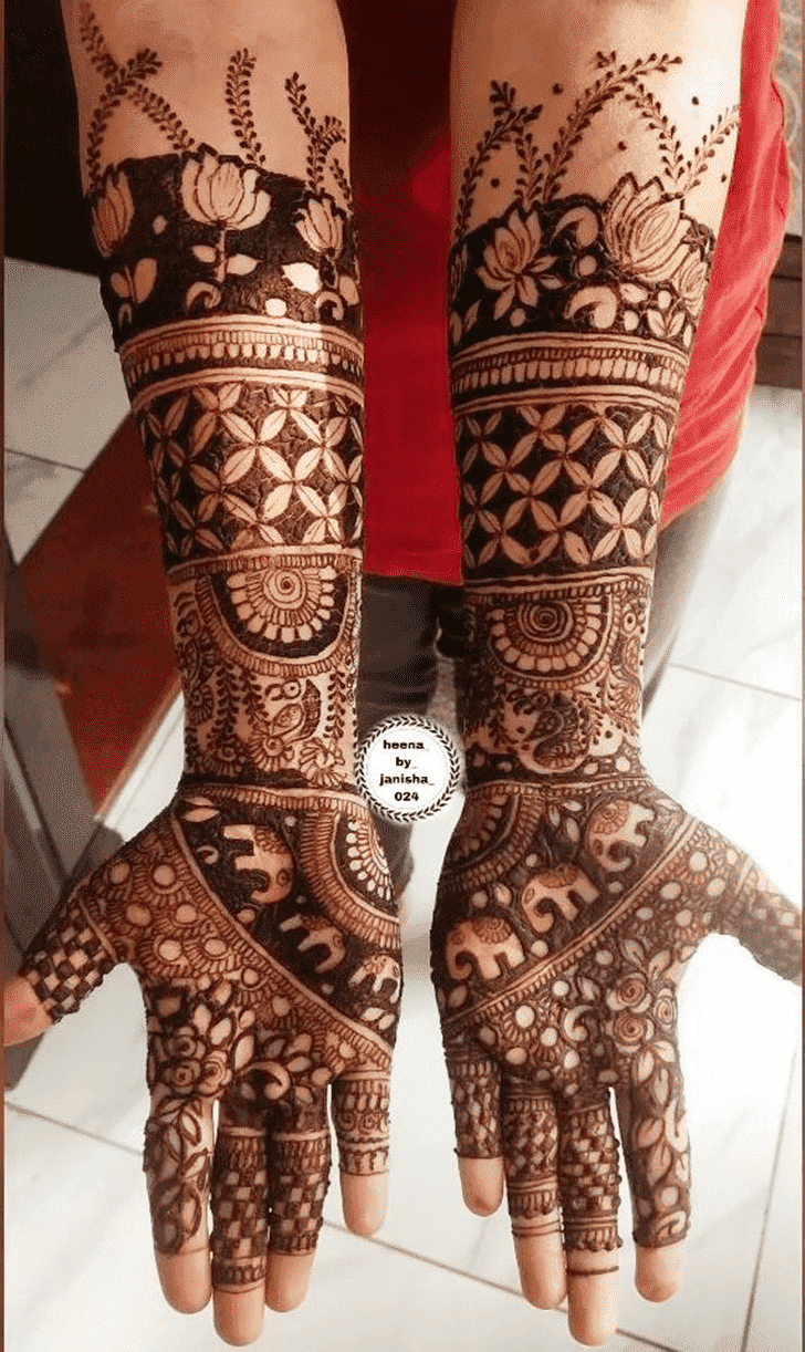 Adorable Henna Modern Bride Henna Design