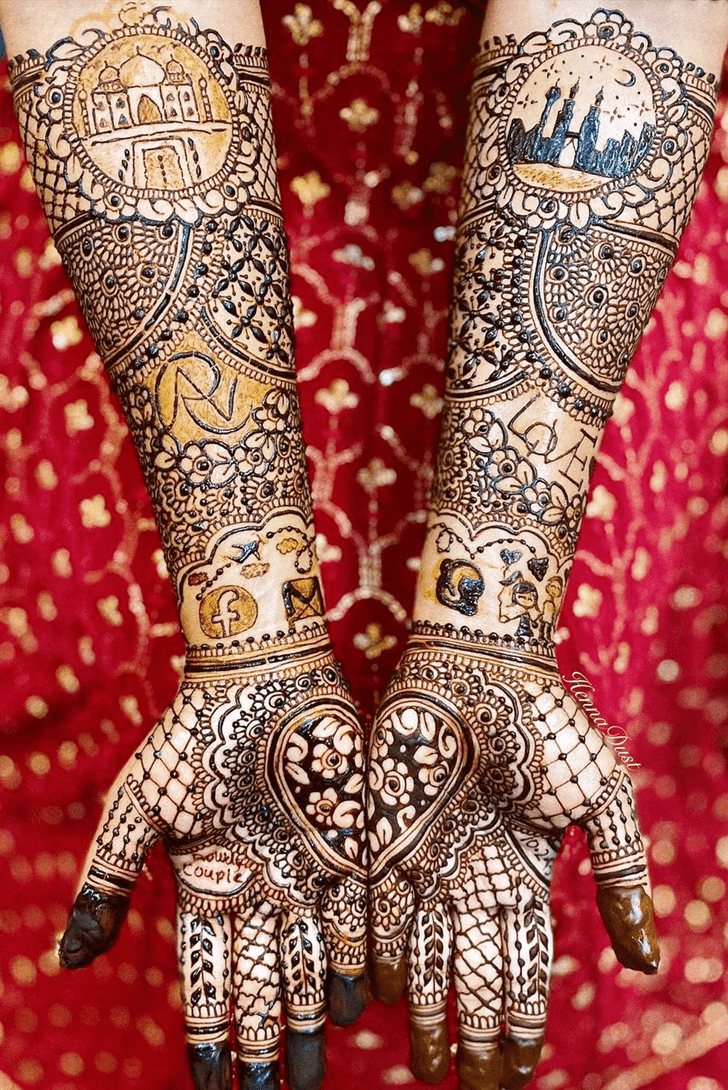 Elegant Henna Modern Bride Henna Design