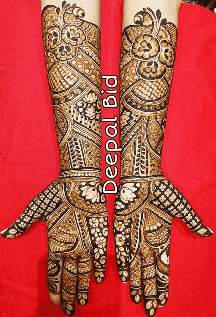 Fair Indo Western Henna Design